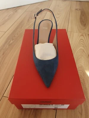 Hugo By Hugo Boss Ines Sling Lujo Gamuza Tacones Cordones Mujer Reino Unido Talla 2.5 Foto 1 de 4