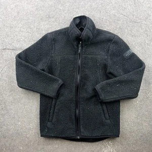 The North Face Jacket Girls Medium Black Full Zip Fleece Deep Pile Embroidered * - Picture 1 of 13