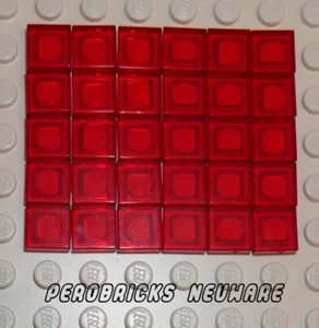 Lego 30 x Fliese/Fliesen 1x1 transparent rot #3070b NEUWARE - Bild 1 von 1