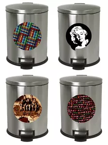 1.3 Gallon Step Trash Can Unique Novelty Character Sayings Themed Decals - Picture 1 of 12
