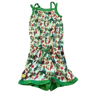 American Girl Tropical Bird Print Girls Romper Pajamas Lea Clark Girls M 10/12 - Picture 1 of 3