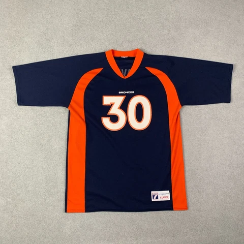 VINTAGE Denver Broncos Jersey Adult Medium Terrell Davis #30 Logo 7 Made In USA Cover