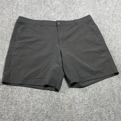 Pantalones cortos de golf chinos negros para hombre bolsillos delanteros planos botones mosca talla 42 Foto 1 de 4