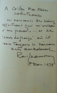 RARO! Libro firmado a mano René de Chambrun "Coco Chanel's Attorney" fechado 1978 - Imagen 1 de 2