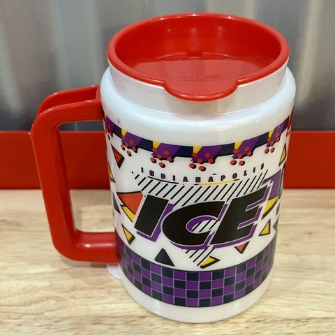 Vintage 1990s Indianapolis Ice Indiana Pacers Market Square Arena Refillable Mug Cover