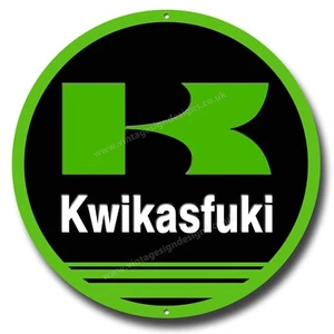 KWIKASFUKI 12" DIAMETER METAL DISPLAY SIGN. - Picture 1 of 1