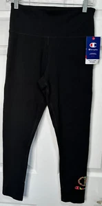 Champion Damen schwarz Hochhaus Feuchtigkeit Dochting Sport Leggings Logo Größe M Neu mit Etikett - Bild 1 von 8