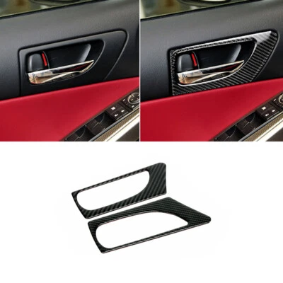 Carbon Fiber Rear Door Handles Trim Cover 2Pcs For Lexus IS250 IS350 2015-2018  - Image 1 of 4