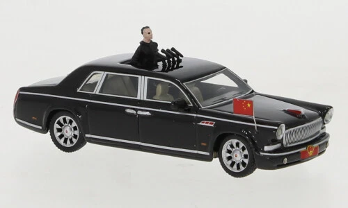 BoS-Models BOS87796 - 1/87 Hongqi L9, Nero, con Figura, 2017 - Nuovo - Immagine 1 di 1