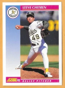 Steve Chitren Oakland Athletics #202 - Puntuación casi nueva-como nueva 1992 - Imagen 1 de 2