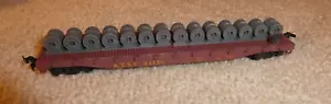 Vintage HO Scale Lima Italy ATSF 94138 Flat Car with Coil Load - Picture 1 of 2
