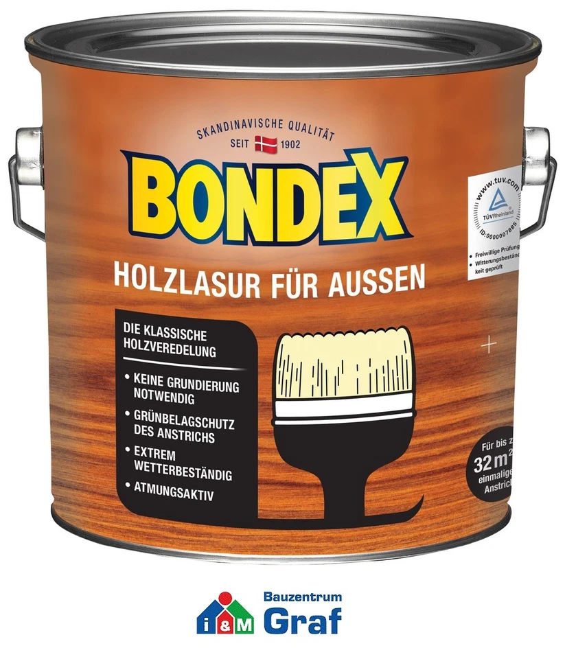 BONDEX Holzlasur für außen 2,5 l / verschiedene Farben / #873 - Bild 1 von 1