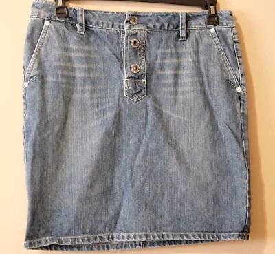 BCBG BCBGirls Denim LINDA Falda a Presión Talla 10 Ajuste 33x18.5 #p63-7 Foto 1 de 4