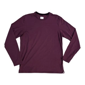 rag & bone Tshirt long sleeve lightweight thin basic casual burgundy women’s lg - Picture 1 of 7