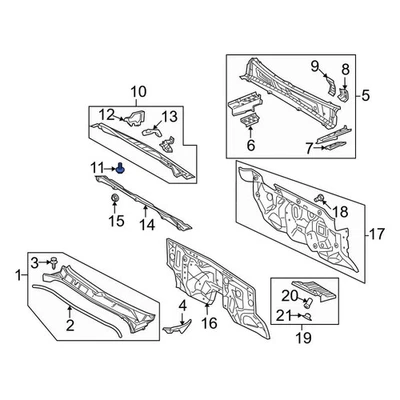 For Toyota Tundra 2007-2021 Toyota 9008011717 Cowl Panel Bolt Foto 1 de 4