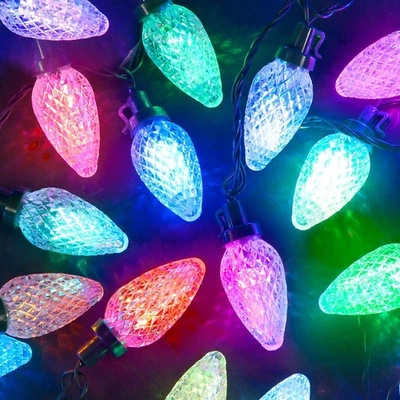 Christmas Lights Pine Cone Colour Change LED 40 Jumbo Crystal In Outdoor CL05205 - Image 1 of 4