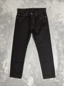 Pantalones de mezclilla Levis 505 para hombre 33x32 negros calce regular rectos 100 % algodón informales - Imagen 1 de 10