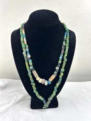 Древний Инд долины римский стекла и камня бусина ожерелье c2000 лет - Изображение 1 из 4