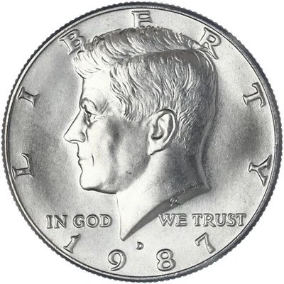 1987 D Kennedy Half Dollar CN-Clad Gem BU US Coin See Pics T826 - Image 1 of 3
