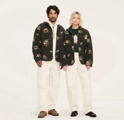 Chaqueta Woolrich X Target Unisex Floral Polar Cremallera Nueva con Etiquetas Verde Oliva Pequeña Foto 1 de 4
