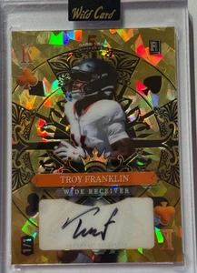🔥 Troy Franklin Rookie Card Auto 2024 5 Card Draw Cracked Ice 1/1 - Broncos - Picture 1 of 2