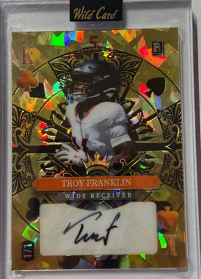 🔥 Troy Franklin Rookie Card Auto 2024 5 Card Draw Cracked Ice 1/1 - Broncos - Image 1 of 2