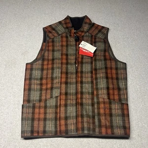 NWT Stormy Kromer Wool Blend Full Zip Vest Jacket Mens XL Plaid Made in USA - Picture 1 of 10