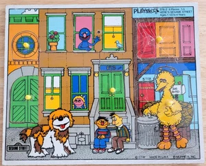 Playskool Vintage - Here's Sesame Street Wood Puzzle 376-2 (6 Pieces) Age 2 - 5 - Picture 1 of 1
