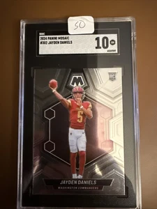 Jayden Daniels RC SGC 10 NFL Rookie Card Washington Commanders Graded Mosaic Pop - Picture 1 of 2