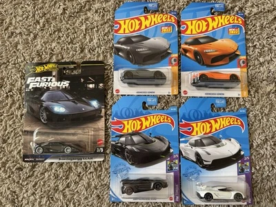 Hot Wheels Premium Fast & Furious Koenigsegg CCXR +Lot Of 4 Koenigsegg Mainlines - Image 1 of 3