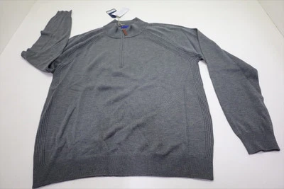 FootJoy Half-Zip Sweater Mens Large Heather Charcoal  993E 01276067 New - Image 1 of 4