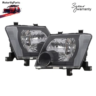 Halogen Type Headlights Headlamp Black Assembly Fit For 2005-2015 Nissan Xterra Foto 1 de 4