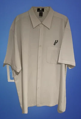 Camisa San Antonio Spurs Antigua Cabaña Hombres Talla XL Blanca Botón Manga Corta Logo Foto 1 de 4