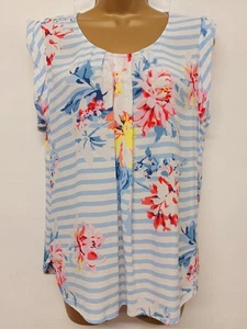 Joules Ladies Tunic Tank Top Blouse Size 12 Multicoloured Floral Sleeveless - Picture 1 of 11