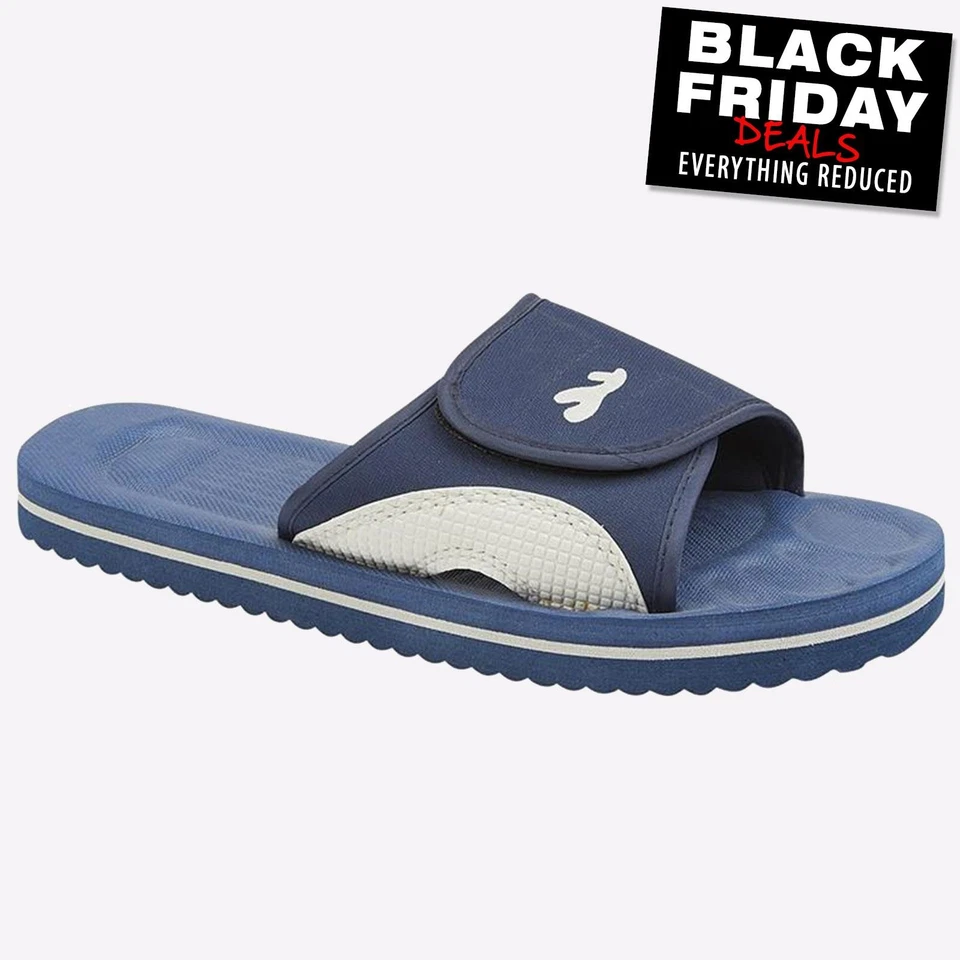 PDQ Surfero Hombre Confort Casual Moda Sandalias sin Cordones Desliza Negro - Imagen 1 de 1
