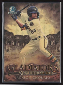 2024 BOWMAN CHROME GLADIATORS OF THE DIAMOND JACKSON CHOURIO SUPERFRACTOR #D 1/1 - Foto 1 di 2