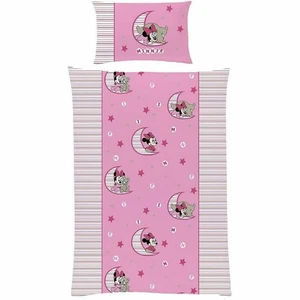 Disney Baby Kinder Bettwäsche Minnie Mouse Bezug 100x135cm Kissen 40x60cm - Bild 1 von 1