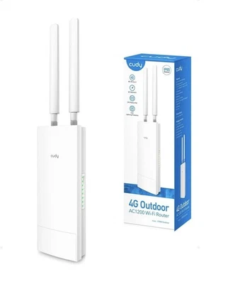 Cudy Unlocked Outdoor 4G LTE Cat4 Modem Router with SIM Card Slot N300 WiFi IP65 - Image 1 of 4