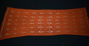 Egyptian Assuit Silver metal / net tulle fabric Wrap Shawl Scarf - Picture 1 of 5