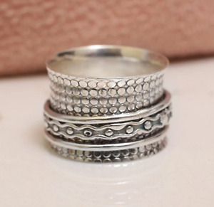 Rings Sterling Silver ring Spinner ring Handmade wide band ring RC-2