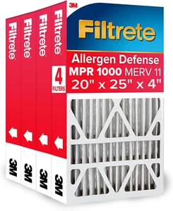 Filtro de aire Filtrete 20X25X4, MPR 1000, MERV 11, Allergen Defense 12 meses de profundidad P - Imagen 1 de 16