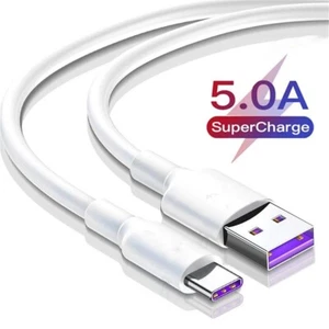 USB A to Type-C Fast Charging Cable (White) for iPhone 15 16 Pixel Samsung (1M) - Picture 1 of 9