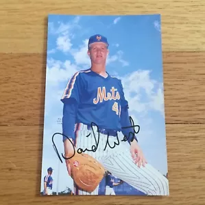 David West New York Mets Signed Autograph Team Issued Barry Colla Postcard - Picture 1 of 3