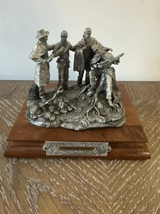 Chilmark F.J. Barnum "Frieden auf Erden" Bürgerkrieg feine Zinn Skulptur - Bild 1 von 16