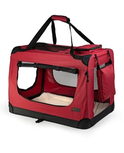 B-Ware: lionto Hundetransportbox Hundetasche Hundebox faltbar S Rot - Bild 1 von 6