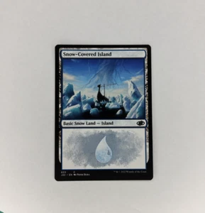 Magic The Gathering Snow-Covered Island Jumpstart 2022 833 tierra regular - Imagen 1 de 1