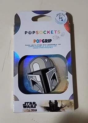 Star Wars Popsockets PopGrip - THE MANDALORIAN HELMET POPOUT NEW - Image 1 of 2