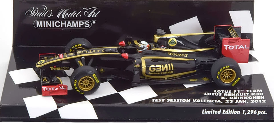 Minichamps Lotus R30 Valencia Test Session Jan. 2012 - Kimi Raikkonen 1/43 Scale - Image 1 of 1