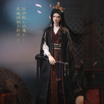 全新 汉服 假发鞋 适用于 1/3 BJD 娃娃 EID Bichun A — 第 1/4 张图片