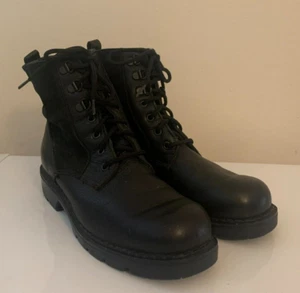 Eddie Bauer Damen Moto Biker Combat Grunge Stiefel weiches Leder Wildleder schwarz 7 - Bild 1 von 15